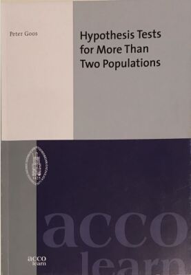 Hypothesis test for more than two populations