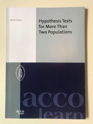 Hypothesis tests for more than two populations