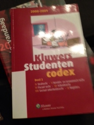 Kluwers studentencodex deel 1 & 2