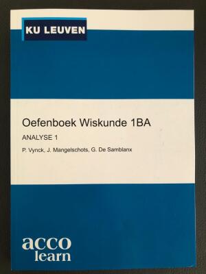 Oefenboek wiskunde 1BA analyse