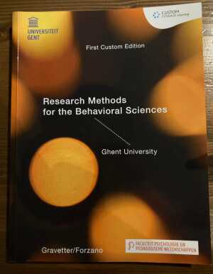 Research Methodes for the behavioral sciences