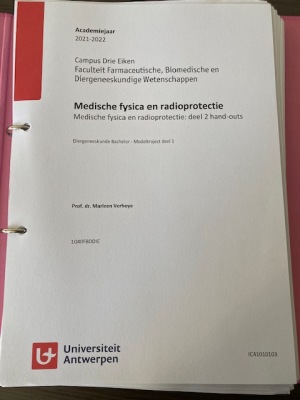 Medische fysica en radioprotectie deel 2