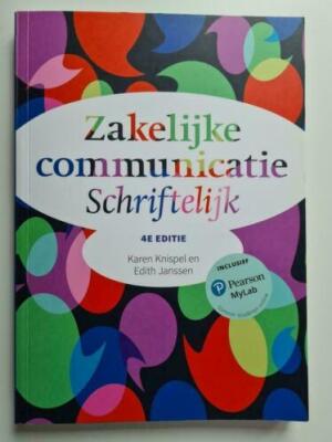 Zakelijke communicatie schriftelijk 4e editie