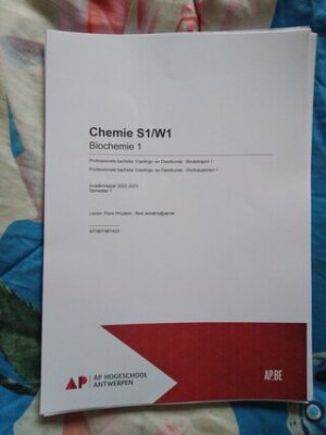 Chemie S1/W1 | Professionele bachelor Voedings- en Dieetkunde - Modeltraject 1/Werkstudenten 1 - Semester 1