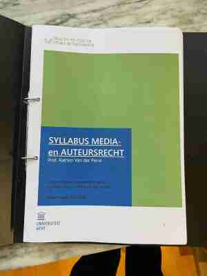 Syllabus Media- en Auteursrecht