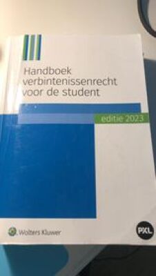 Handboek verbintenissenrecht voor de student - Editie 2023