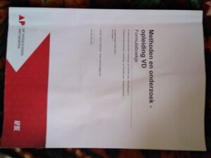 Methoden en onderzoek - opleiding VD Formuleboekje