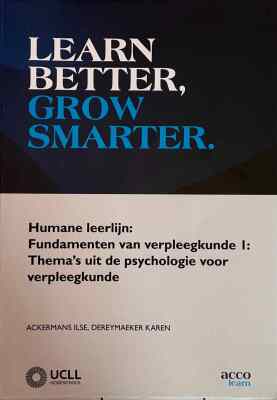 Humane leerlijn: Fundamenten van verpleegkunde I: Thema's uit de psychologie voor verpleegkunde