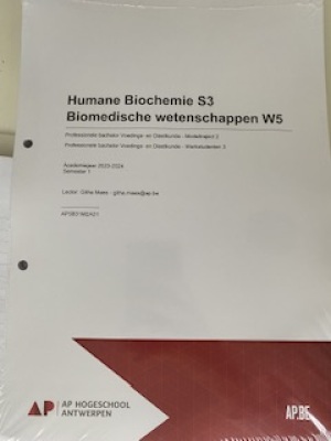 Humane Biochemie S3/Biomedische Wetenschappen W5