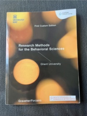 Research Methods for the Behavioral Sciences