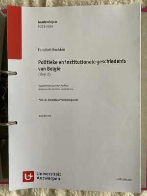 Deel 2: politieke en institutionele geschiedenis van België en de Nederlanden