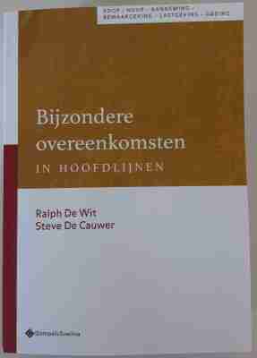 Bijzondere overeenkomsten in hoofdlijnen