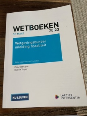 Wetgevingsbundel inleiding Fiscaliteit KU Leuven - 2023