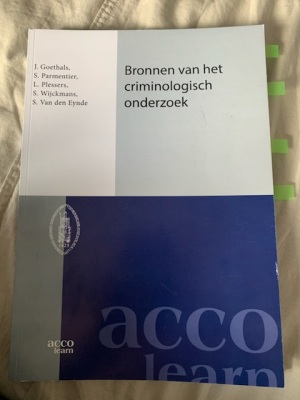 Bronnen van het criminologisch onderzoek