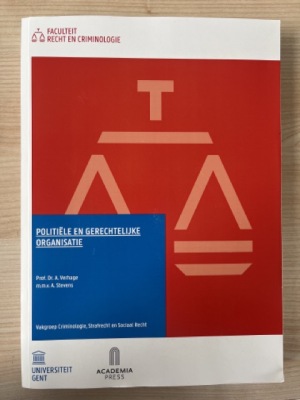 Politiële en gerechtelijke organisatie