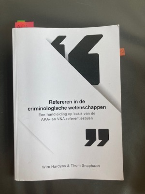Refereren in de criminologische wetenschappen