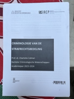 Criminologie van de strafrechtsbedeling