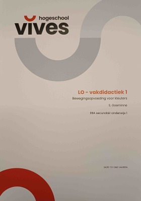 LO - vakdidactiek 1 - kleuters