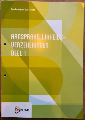 Aansprakelijkheidsverzekeringen Deel 1