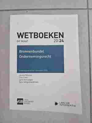 Wetboeken - bronnenbundel Ondernemingsrecht 2024