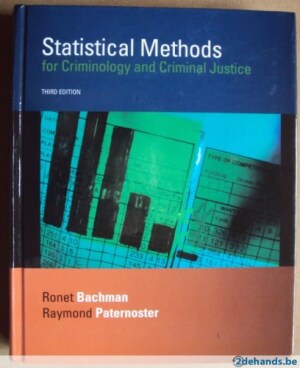 Statistical Methods for criminology and criminal justice