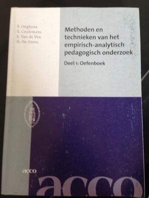 Methoden en technieken van het empirisch-analytisch pedagogisch onderzoek