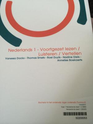 Nederlands 1 - Voortgezet lezen/ Luisteren/ Vertellen.
