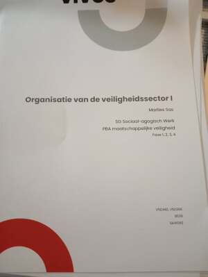 Cursus 'Organisatie van de veiligheidssector I'
