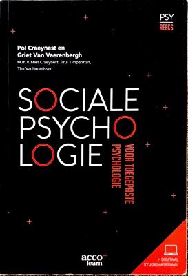 Sociale Psychologie voor toegepaste psychologie