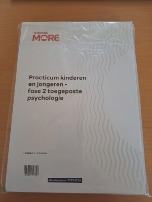 Practicum kinderen en jongeren - fase 2 toegepaste psychologie